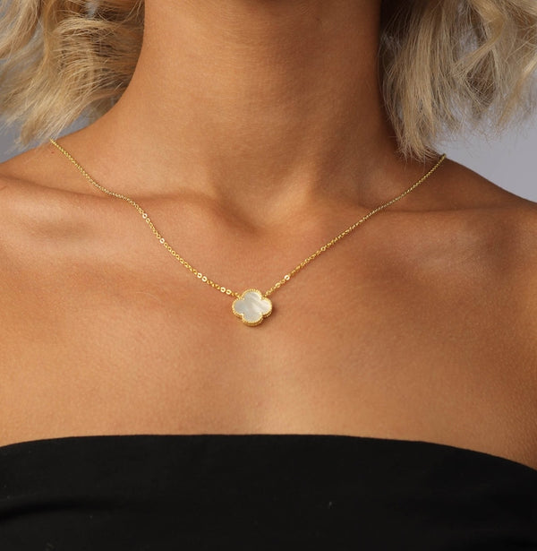 Lucky Leaf Clover Fashion Jewelry - White - KAENA